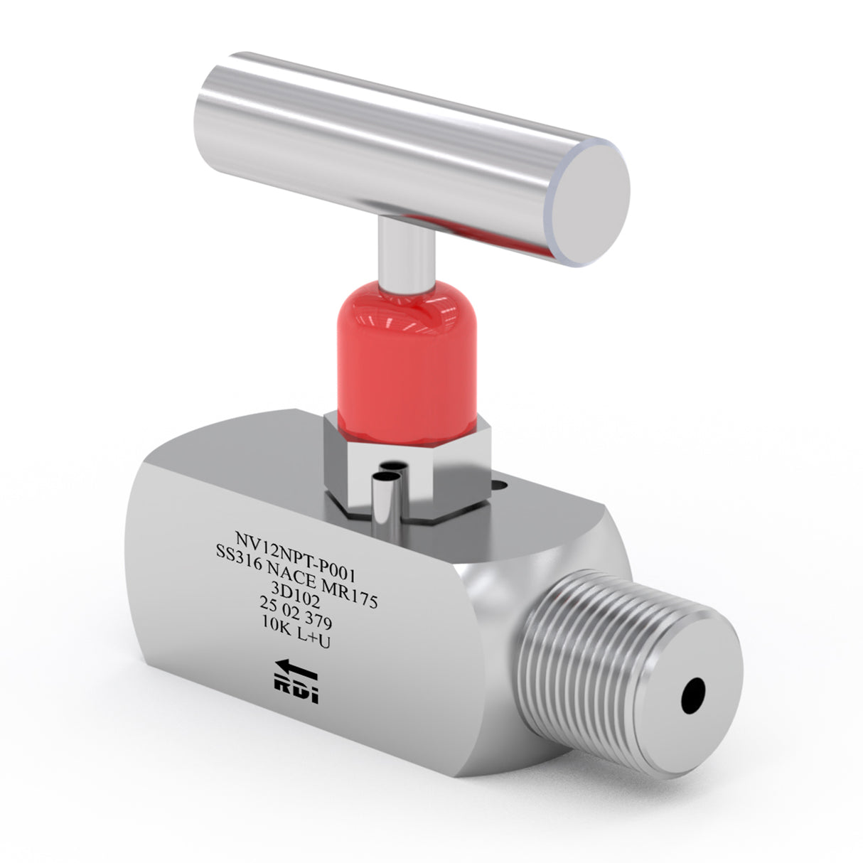 1/2in NPT NEEDLE VALVE, 10,000psi SOUR SERVICE, -50F/250F, (316SS)