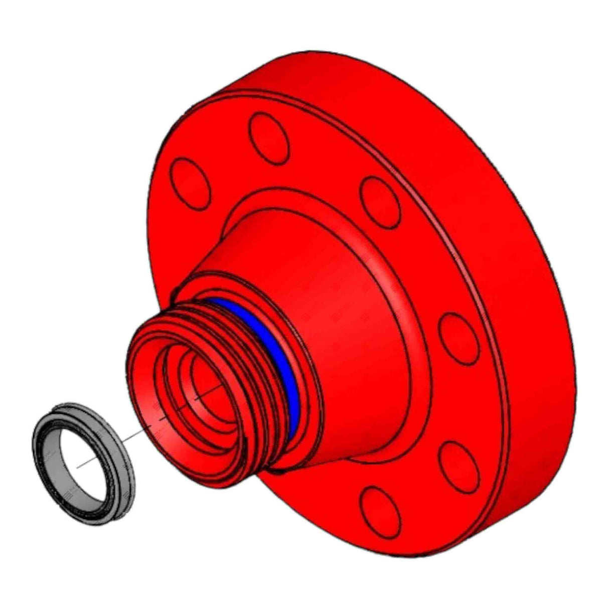 Flange Adapter, 3-1/16" 15M x 2" 1502 F, 15000 psi, STD Service